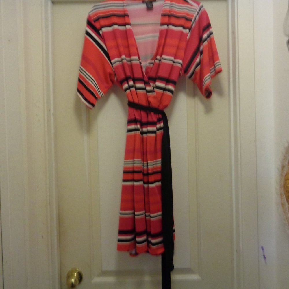 DESIGNER ROBERT LOUIS STRIPES DRESS M